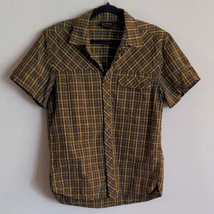Mammut Yellow and Brown Casual Button Down Shirt
